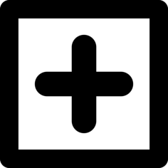 Plus Sign In A Square Laser Cut Svg File, Free Vectors File